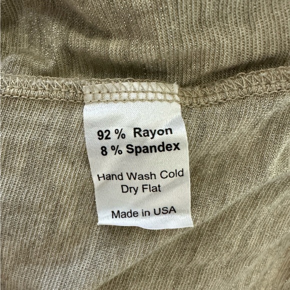 Florencia Arias tan/gold maxi dress size L - Picture 2 of 7